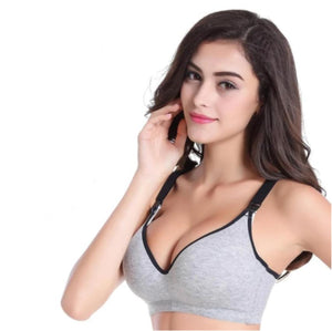 Momma's Cute & Comfy Bra And Panty Set - Gray